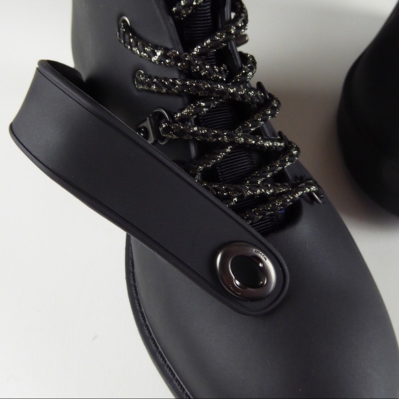 Coach Urban Hiker Rubber Bootie w Floral Liner NIB - Picture 4 of 8